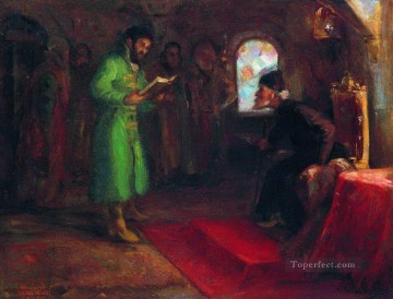  Boris Works - boris godunov with ivan the terrible 1890 Ilya Repin
